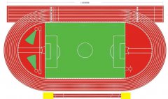 400米标准塑胶跑道的面积及足球场面积是多少呢